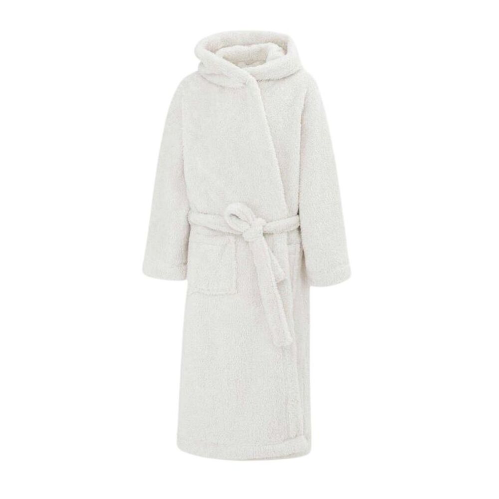 Linea Womens/Ladies Fleece  Long-Sleeved Robe / Gray